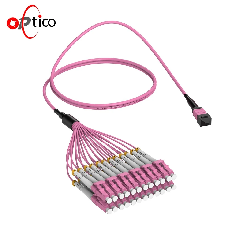 24F Breakout Jumper MPO MTP al connector LC Cable de connexió Cable OM4